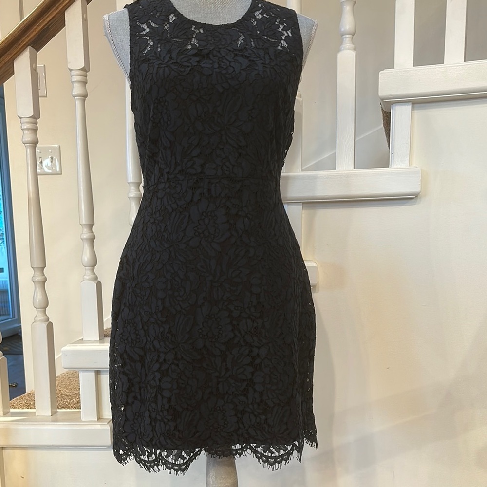 Banana Republic Black Lace Midi Dress